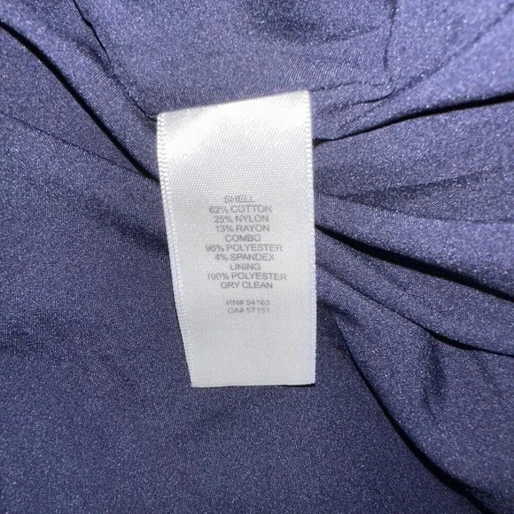 Eliza J Navy Blue Lace Bell Sleeve Cocktail Wedding Evening Dress Sz 4P - Picture 6 of 6